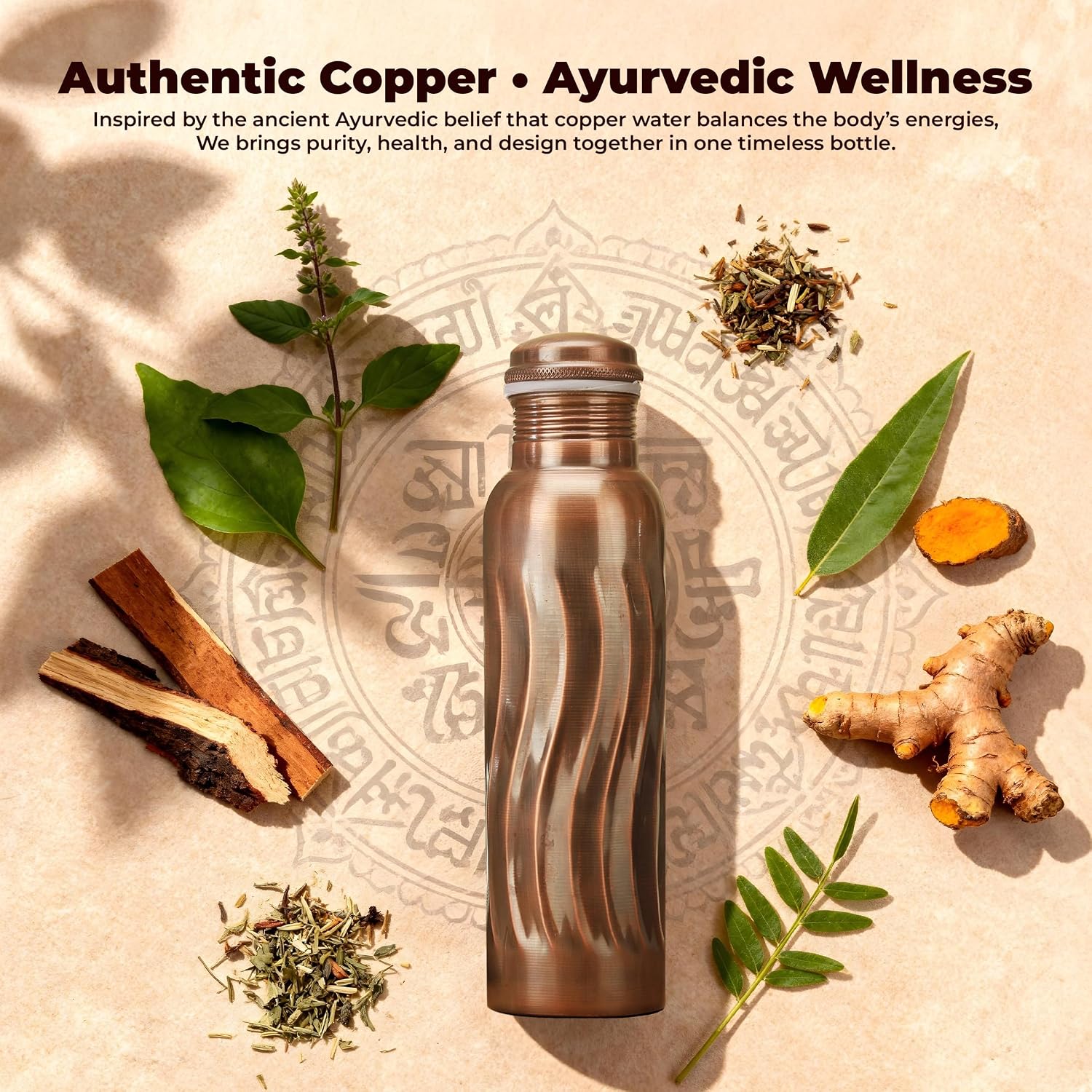 ขวดน้ำทองแดงโบราณ 1000 มล. (แพ - Ayurvedic & Herbal Wellness Kits บทวิจารณ์และราคา